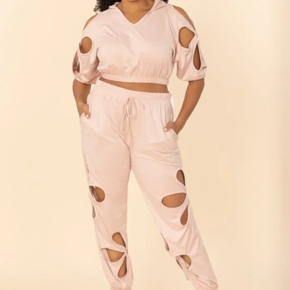 Hoodie Flower Cut-Out Set - Picture 7 of 11
